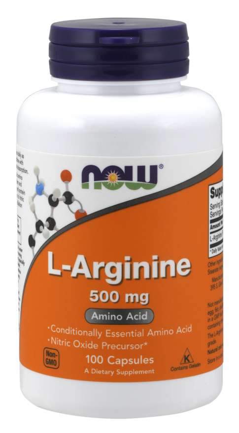 Now Foods, L-Arginine, 500 mg, 100 Capsules