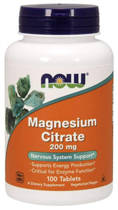 Now Foods, Magnesium Citrate, 200 mg, 100 Tablets