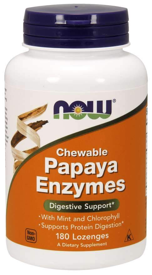Now Foods, Chewable Papaya Enzymes, 180 Lozenges