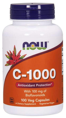 Now Foods, C-1000, With 100 mg of Bioflavonoids, 100 Veg Capsules