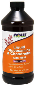 NOW, Glucosamine & Chondroitin with MSM Liquid (473ml)