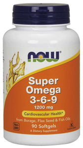 NOW, Super Omega 3-6-9, (90 softgels)