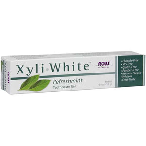 NOW, XyliWhite, Natural Toothpaste Gel, Refreshmint, 181g