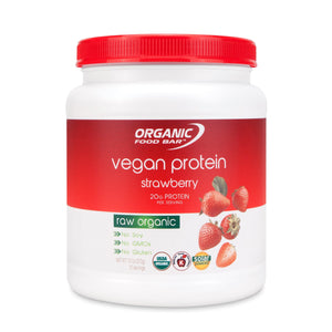 Vegan Protein Powder by Organic Food Bar | Strawberry (372g)